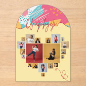 Invitations En Acrylique Unapologetic Personalized Feminine Photo Collage (Recto)