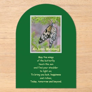 Invitations En Acrylique Une bénédiction irlandaise avec salutations irland