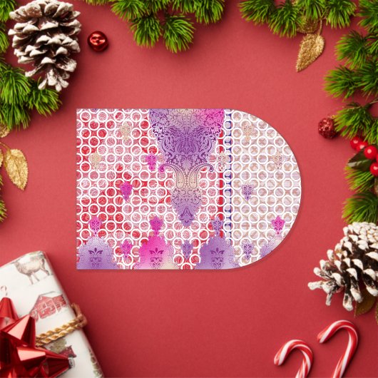 Invitations En Acrylique une conception d'un fond violet avec des points (Insitu (vacances))