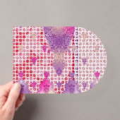 Invitations En Acrylique une conception d'un fond violet avec des points (In situ (ordinateur de poche))