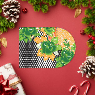Invitations En Acrylique une conception d'un mur suspendu vert et jaune
