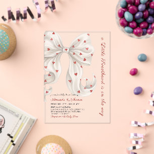 Invitations En Acrylique Une petite chérie Fête de bébé de genre neutre