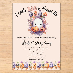 Invitations En Acrylique Une petite chouette est presque due Baby Shower