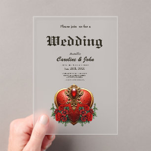 Invitations En Acrylique Une touche de gothique, de coeur et de connexion é