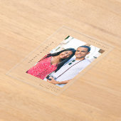 Invitations En Acrylique V MOD 2 Photo simple Enregistrer la date (Poser)