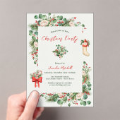 Invitations En Acrylique Vacances Aquarelle Verdure Fête de Noël Holly (In situ (ordinateur de poche))