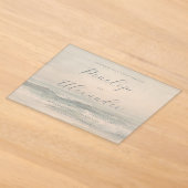 Invitations En Acrylique Vagues tranquilles de la plage bleue (Poser)