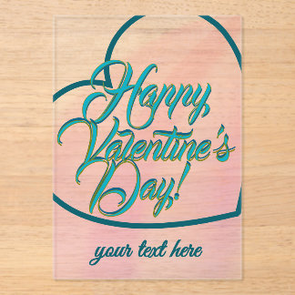 Invitations En Acrylique Valentine's Day 