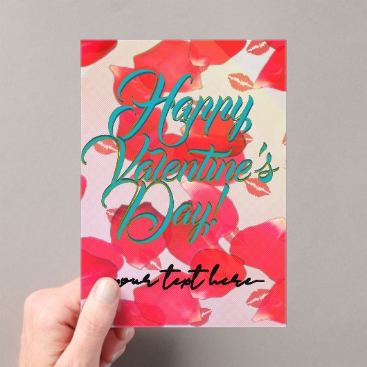 Invitations En Acrylique Valentine's Day  (In situ (ordinateur de poche))