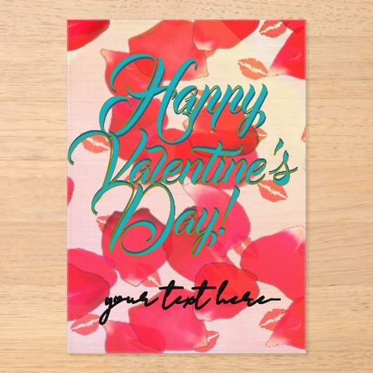 Invitations En Acrylique Valentine's Day  (Recto)