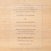 Invitations En Acrylique Valerie Mariage traditionnel (Recto)