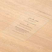 Invitations En Acrylique Valerie Mariage traditionnel Enregistrer la date (Poser)