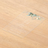 Invitations En Acrylique Verdure, Eucalyptus Feuilles, Boho, Baby shower (Poser)