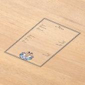 Invitations En Acrylique Verre de verre Cygnes Lys d'eau Menu Mariage (Poser)