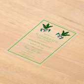 Invitations En Acrylique Vert Masquerade Sweet 16 (Poser)