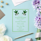 Invitations En Acrylique Vert Masquerade Sweet 16 (Insitu (Mariage))