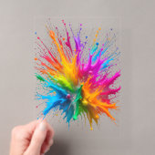 Invitations En Acrylique Vibrant Rainbow Paint Splatter Explosion (In situ (ordinateur de poche))