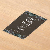 Invitations En Acrylique Victorian Moody Gothic Transparent Save the Date  (Poser)