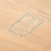 Invitations En Acrylique Victorian Sage Green Wedding Monogram (Poser)
