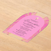 Invitations En Acrylique Vider rose Or Vider Confirmation Moderne (Poser)