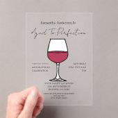 Invitations En Acrylique Vieilli À Perfection Vin 40e anniversaire Invitati (In situ (ordinateur de poche))