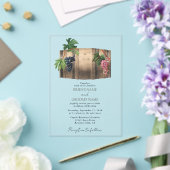 Invitations En Acrylique Vin rustique Barrel Vignoble Mariage (Insitu (Mariage))