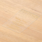 Invitations En Acrylique Vintage Glam Gold Confetti (Poser)