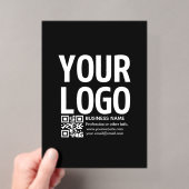 Invitations En Acrylique Votre logo avec code QR et texte modifiables (In situ (ordinateur de poche))