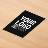Invitations En Acrylique Votre logo avec code QR et texte modifiables (Poser)