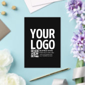 Invitations En Acrylique Votre logo avec code QR et texte modifiables (Insitu (Mariage))