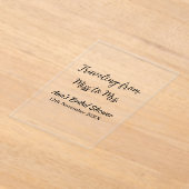 Invitations En Acrylique Voyager douche nuptiale ajouter nom date de manque (Poser)