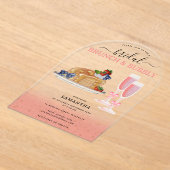 Invitations En Acrylique Watercolor Pancakes Brunch & Bubbly Bridal Shower (Poser)