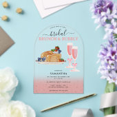 Invitations En Acrylique Watercolor Pancakes Brunch & Bubbly Bridal Shower (Insitu (Mariage))