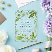 Invitations En Acrylique Watercolor Woodland Greenery Frame Wedding (Insitu (Mariage))