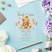 Invitations En Acrylique We Can Bearly Wait Pink Fall Baby Shower (Insitu (Mariage))