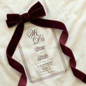 Invitations En Acrylique We Do Burgundy Old Money Wedding