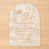 Invitations En Acrylique We Do Elegant Neutral Wedding (Recto)
