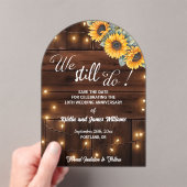 Invitations En Acrylique We Still Do 10th Wedding Anniversary String Lights (In situ (ordinateur de poche))