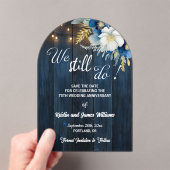 Invitations En Acrylique We Still Do 75th Wedding Anniversary String Lights (In situ (ordinateur de poche))