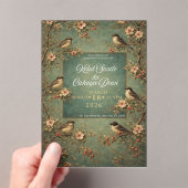 Invitations En Acrylique wedding birds (In situ (ordinateur de poche))