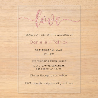 Invitations En Acrylique Wedding Invitation, Wedding Stationary, Heart