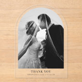 Invitations En Acrylique Wedding Photo Thank You Arch (Recto)