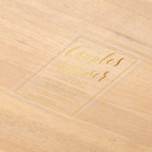 Invitations En Acrylique Wedding shower de l'effet d'huile d'or moderne (Poser)