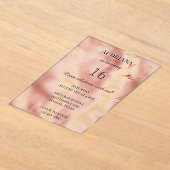 Invitations En Acrylique Western Blush Pink Faux Cowhide Birthday (Poser)