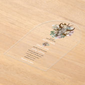 Invitations En Acrylique Western Country Cowboy Boho Cow Mariage crâne (Poser)