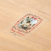 Invitations En Acrylique whimsical doodles photo christmas (Poser)