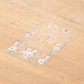 Invitations En Acrylique Whimsical Fairy First Birthday Enchanted forest (Poser)