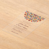 Invitations En Acrylique Whimsical Luxury ivoire Floral Style Mariage front (Poser)