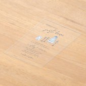 Invitations En Acrylique Whimsical Nothing Fancy Just Love Mariage Doodle (Poser)