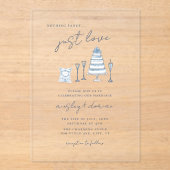 Invitations En Acrylique Whimsical Nothing Fancy Just Love Mariage Doodle (Recto)